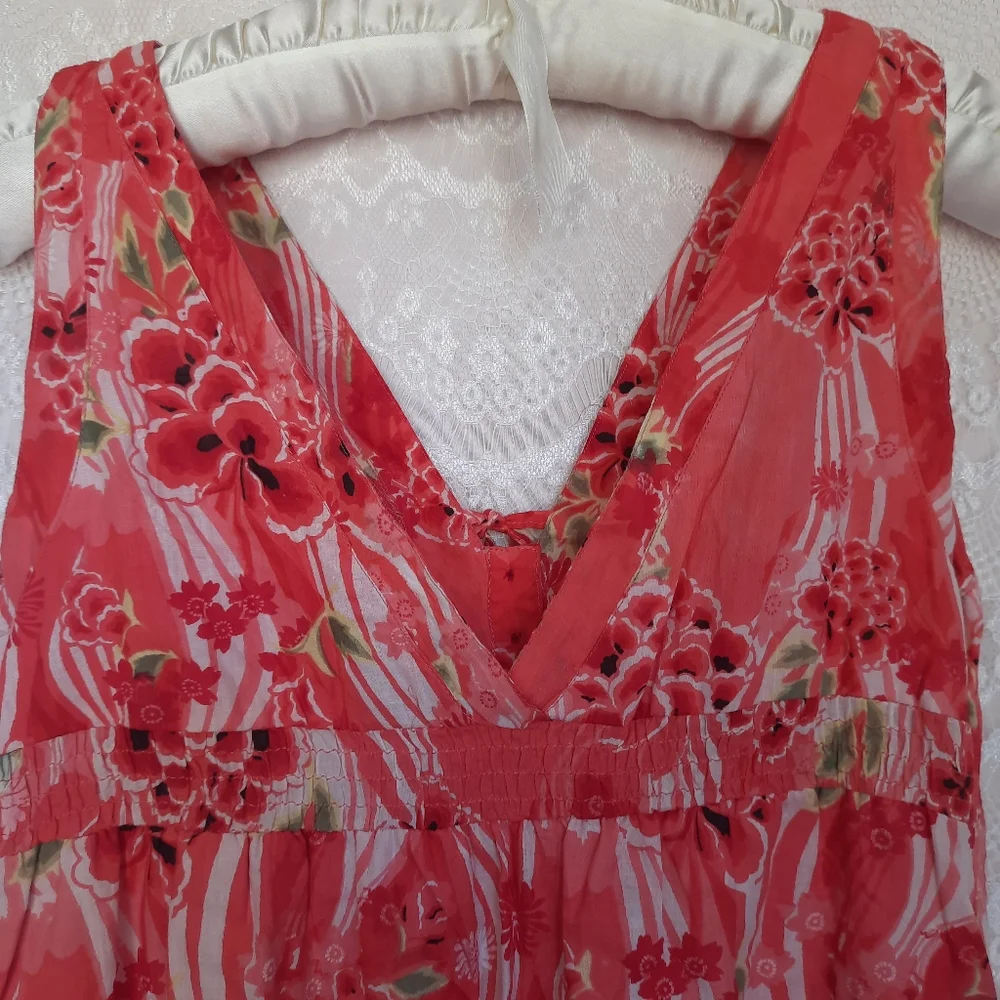 Raviya pink sundress at the front with buttons at the back with elastic size S - Picture 6 of 16